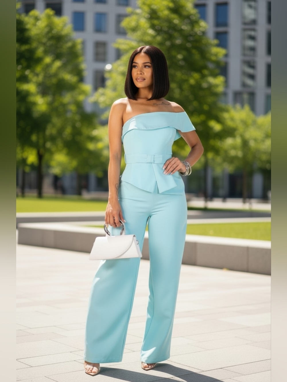 Marcela Two-piece Set-Aqua